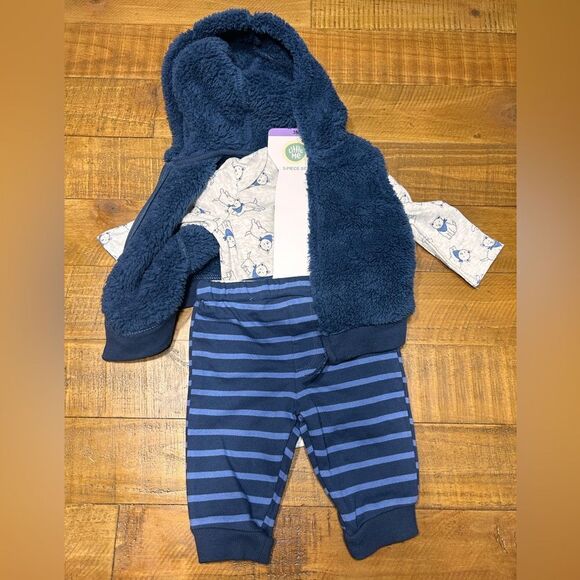 Little Me Baby Puppy 3 Piece Vest Set - Picture 6 of 11